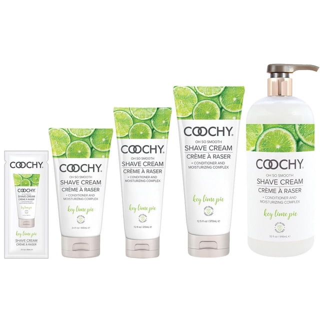 Coochy Crème à Raser Intime Sans Éruption Cutanée pour Pubis, Ligne de Bikini, Aisselles et Plus, Lime Clé 3,4 fl oz.