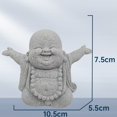 thumbnail image 2 of Fat Smiling Buddha Garden Ornament Sandstone Effect Outdoor Indoor Statue Decor, 2 of 5