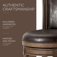 thumbnail image 4 of Maven Lane Pullman Bar Stool in Walnut Finish with Marksman Saddle Vegan Leather, 4 of 6