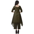 thumbnail image 4 of Moomaya Kurti Asymétrique avec Ensemble Pantalon Femmes Chanderi Imprimé Tenue de Fête Vêtements, 4 of 6