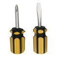 thumbnail image 2 of 2 Pcs Small Handle Stubby Screwdriver Set 6mm Flat Head and Slotted Screwdrivers, 2 of 8