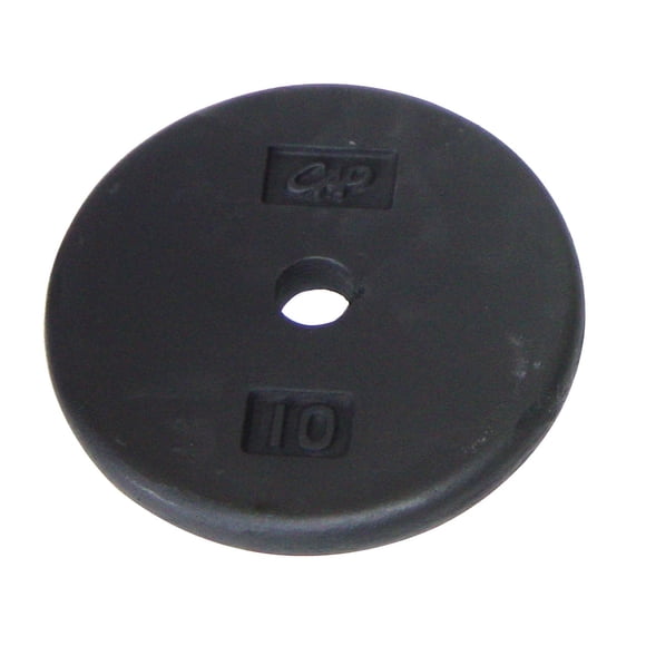 CAP Barbell 1-Inch Cast Iron Weight Plate, Black, Single, 10 lb