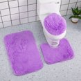 thumbnail image 1 of TIMIFIS Bathroom Rugs Household Supplies Solid Color 3 Piece Bathroom Rug Set Bathroom Toilet Carpet Anti-Slip Mat Solid Color Bathroom Toilet Floor Mat Mothers Day Gifts pring, 1 of 7