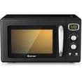 thumbnail image 1 of Costway Four à Micro-Ondes Rétro Compact de Comptoir 0,9 Pi3 900 W 8 Réglages de Cuisson Noir, 1 of 10