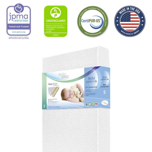 Evolur Breathable Crib and Toddler Bed Mattress