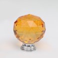 thumbnail image 4 of Poignée en Verre Cristal Sphérique Tiroir Poignée de Meuble Trou Unique - Jaune - 40mm, 4 of 8