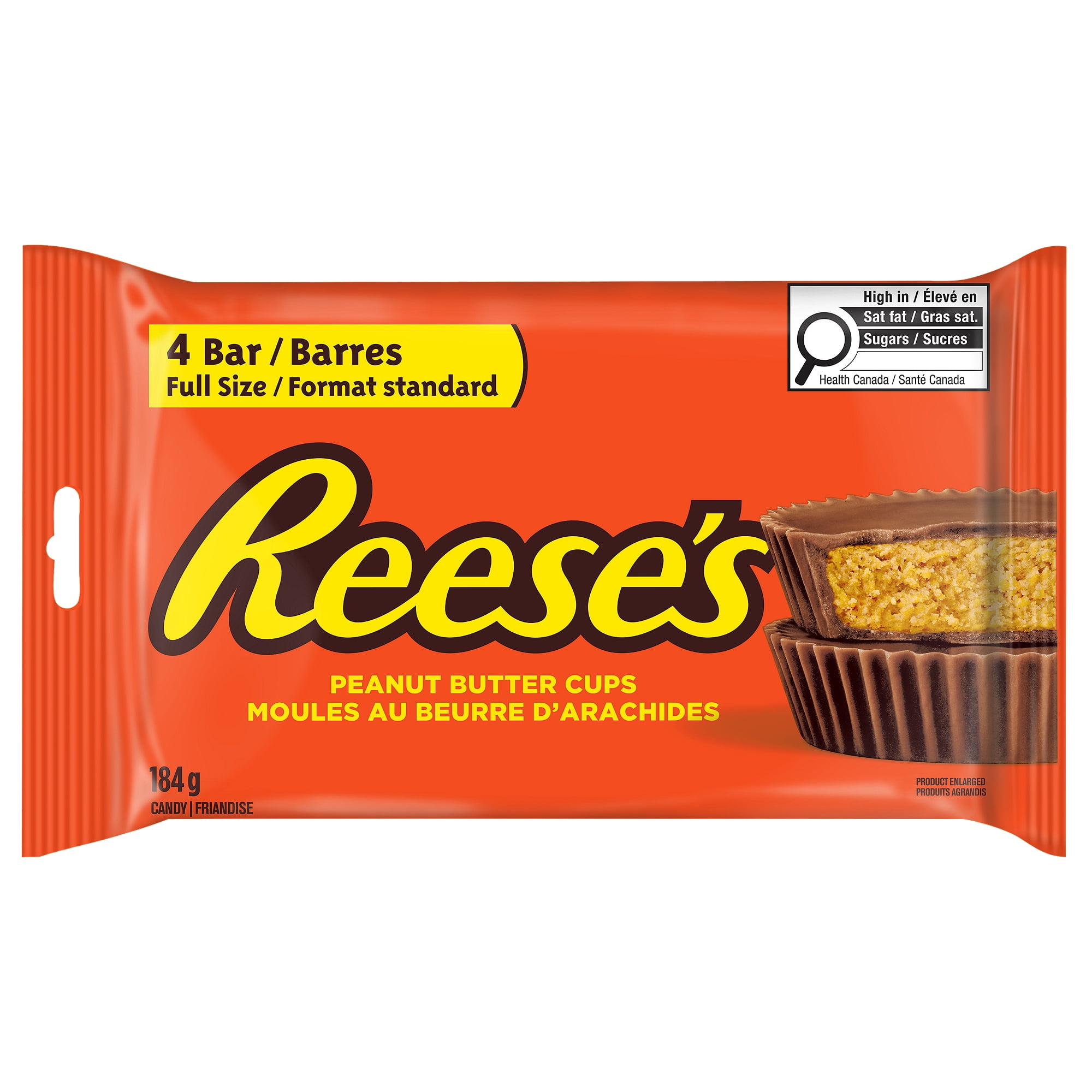 REESE'S Peanut Butter Cup Candy Pack of 4, 184g