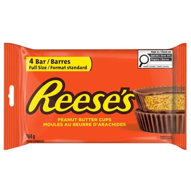 REESE'S Peanut Butter Cup Candy Pack of 4, 184g