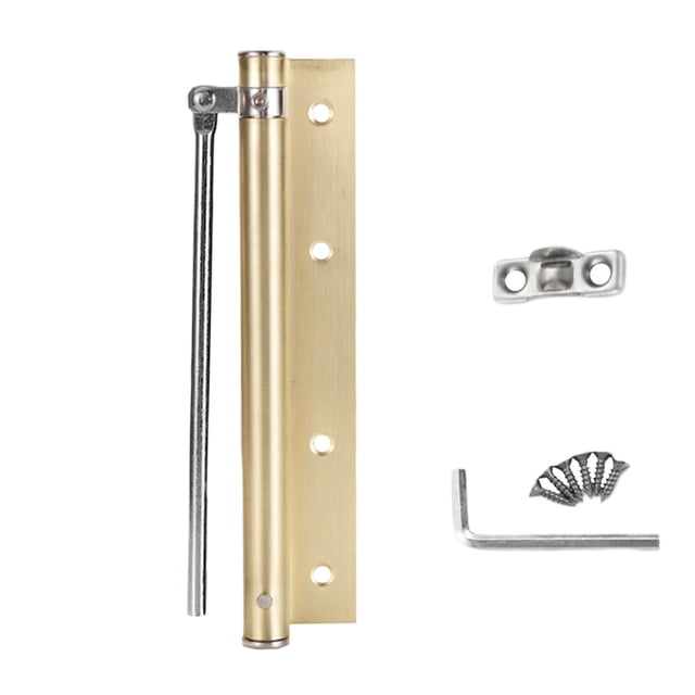 Riforla Ensemble de Fermeture Automatique de Porte avec Ressort en Acier Inoxydable Angle d'Ouverture 150 Charnière à Fermeture Automatique Réglable Fermeture Automatique de Porte (avec Bras de Levier) Vis Positionneur g