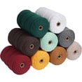 thumbnail image 3 of NOANTA Emerald Macrame Cord 4mm x 109yards, Colored Macrame Rope, Cotton Cord Macrame Yarn, Colorful Cotton Craft Cord for Wall Hanging, Plant Hangers, Crafts, Knitting, 3 of 4