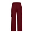 thumbnail image 4 of Children's Solid Color Stretch-Belt Work Pants with Pockets, Medium Size Casual Baggy Pants, Adult Version, 4 of 6