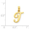 thumbnail image 2 of 14K Or Jaune T Script Pendentif Initial, 2 of 2