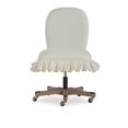 thumbnail image 4 of Linon Penny Wood Upholstered Office Chair in White, 4 of 9