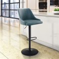 thumbnail image 2 of Tabouret Réglable en Hauteur Sylmar en Similicuir Bleu Marine, 2 of 8