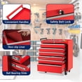 thumbnail image 4 of Professional 6-Drawer Rolling Tool Chest - Lockable Metal Storage Cabinet with Wheels, Drawer Liners, Portable Toolbox Cart for Garage or Workshop Organization, Red, 4 of 7