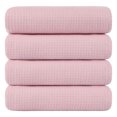 thumbnail image 1 of Unique Bargains Cotton Bath Towels Absorbent Waffle Weave 4Pcs 27'x54', 1 of 8