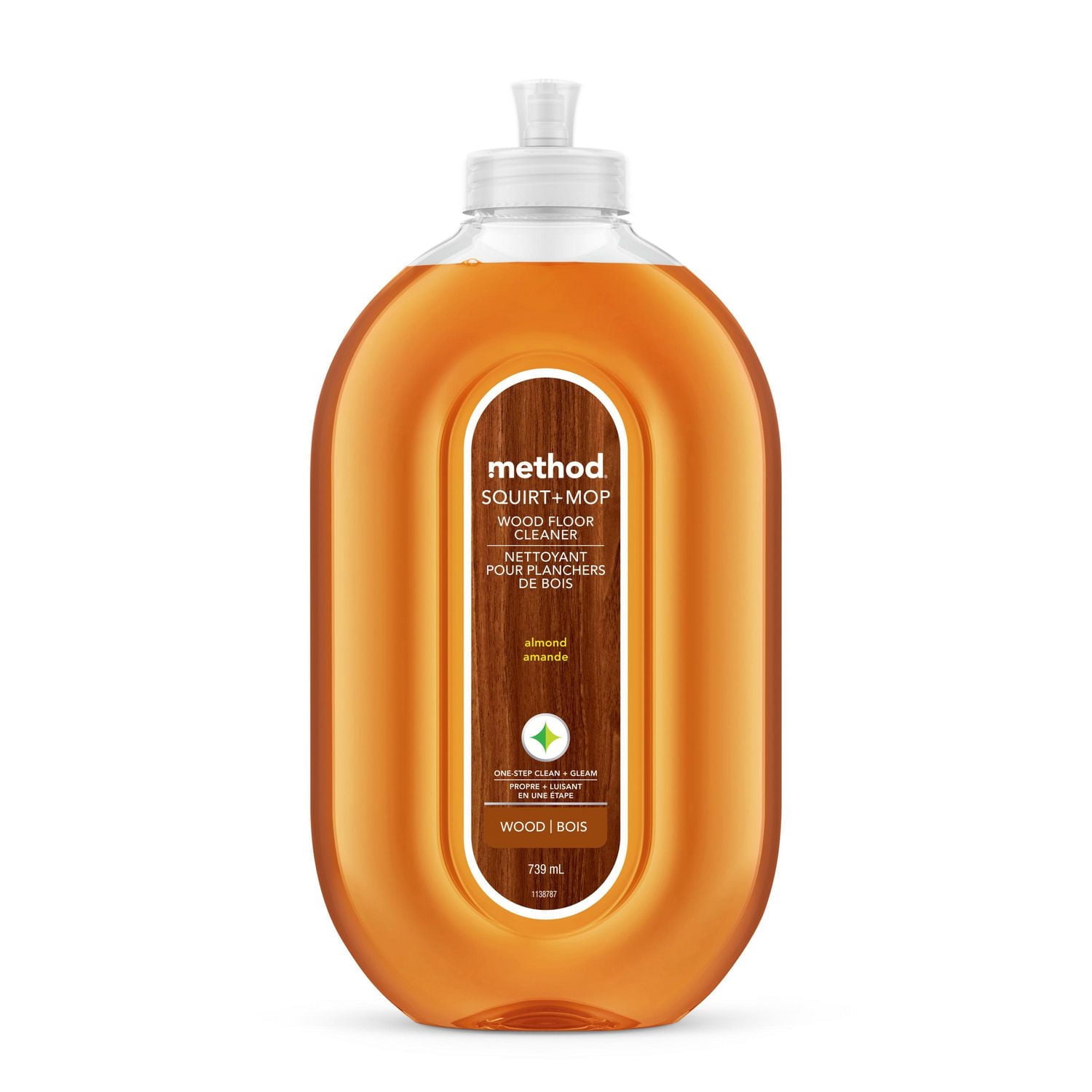 Method Squirt + Mop Hardwood Floor Cleaner, Natural Cleaner, Almond Scent, 739ml