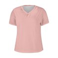 thumbnail image 3 of FAIWAD Womens Summer Tops Short Sleeve V Neck Pullover Shirts Loose Casual Solid Color Basic Tops, 3 of 3