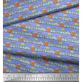 thumbnail image 3 of Soimoi Blue polyester Crepe Fabric House Architectural Print Fabric by Yard 52 Inch Wide, 3 of 5