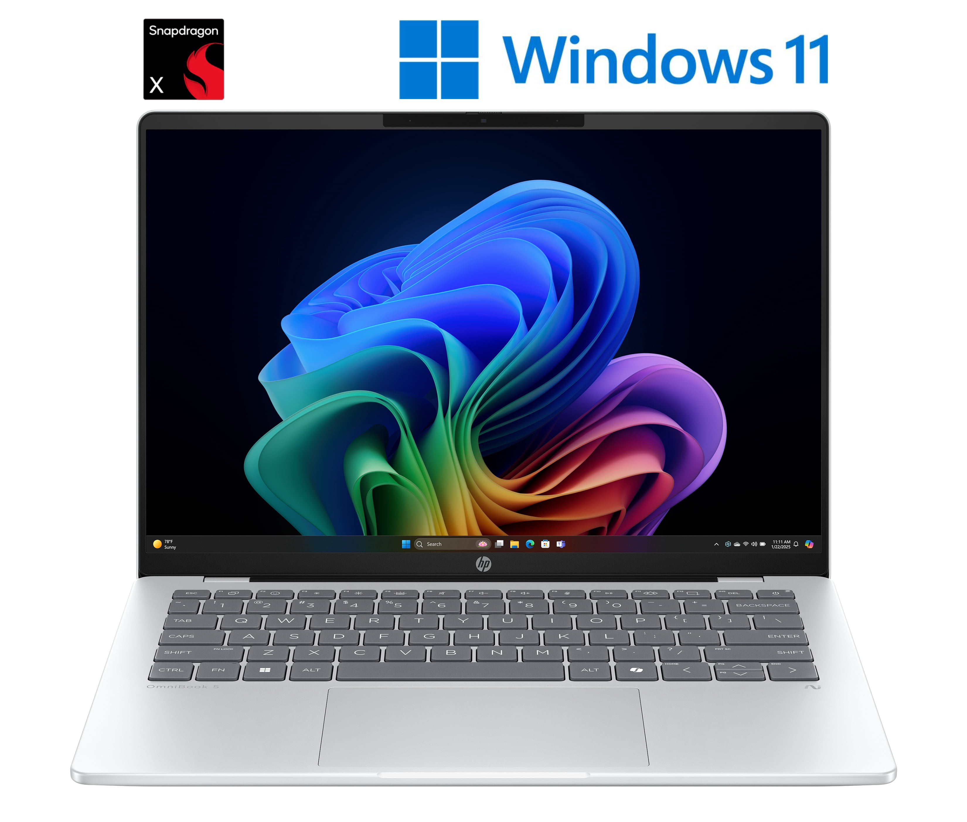 HP OmniBook 5 Laptop Next Gen AI 14-he0000ca (BE9U7UA) Snapdragon X 16GB RAM 512GB SSD Windows 11 Home