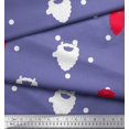 thumbnail image 3 of Soimoi Velvet Fabric Dot & Santa Moustache Christmas Print Sewing Fabric Yard 58 Inch Wide, 3 of 3