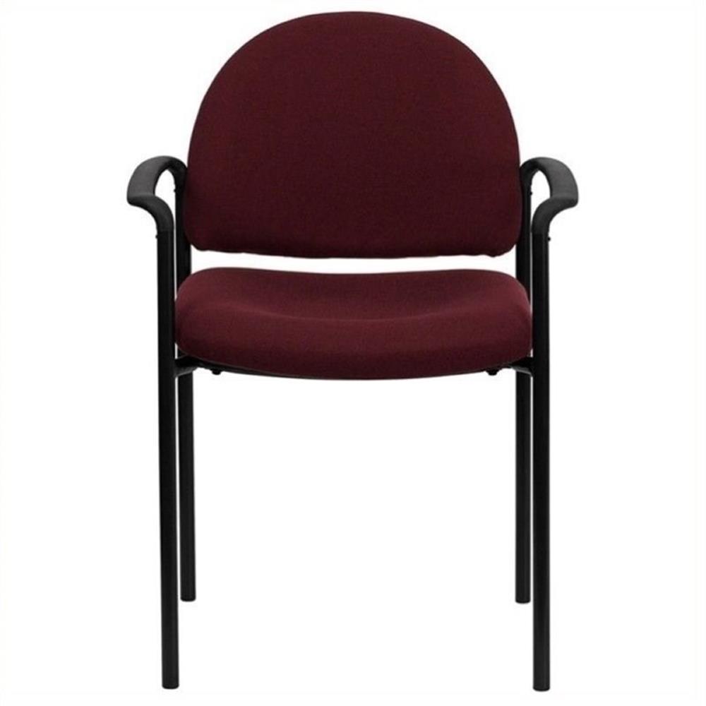 Scranton Chaise d'Appoint Empilable avec Accoudoirs & Co en Bourgogne