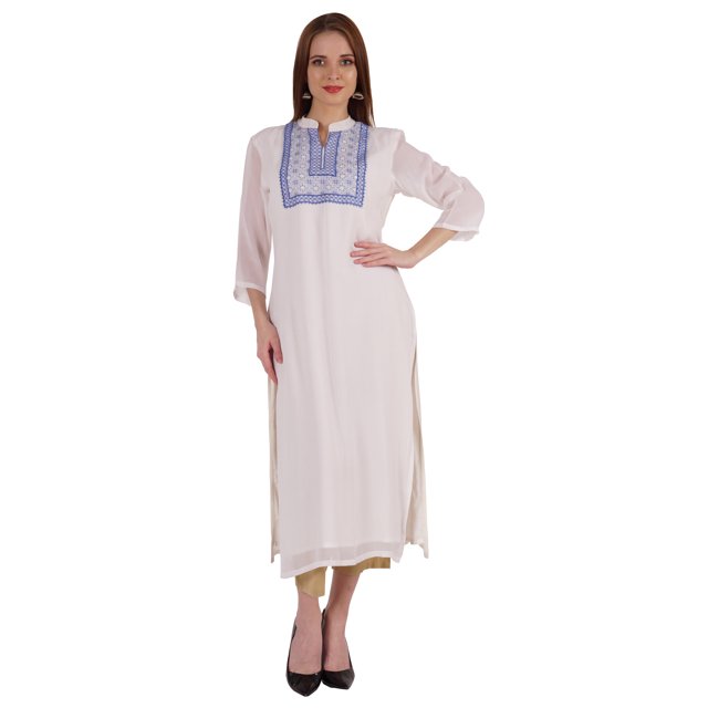 Phagun Kurta Ethnique Indienne pour Femmes Kurti Brodé de Designer Tenue Traditionnelle la Robe