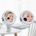 thumbnail image 3 of Makeup Mirror, 5X Magnification Double Sided Lighted Makeup Mirror with Stand, 360 Degree Rotation Cosmetic Mirror for Table Desk Counter Top Mirror Bathroom Vanity, 3 of 7