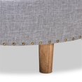 thumbnail image 4 of Baxton Studio Ottomane de Table Basse en Tissu Capitonné et Bois, Gris Pâle, 4 of 7