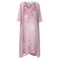 thumbnail image 4 of CHOK Ensemble Deux Pièces pour Femmes Robe Midi à Imprimé Floral avec Cardigan en Mousseline Sans Manches Grande Taille Robes d'Invitée de Mariage Robes de la Mère de la Mariée 2022, 4 of 6