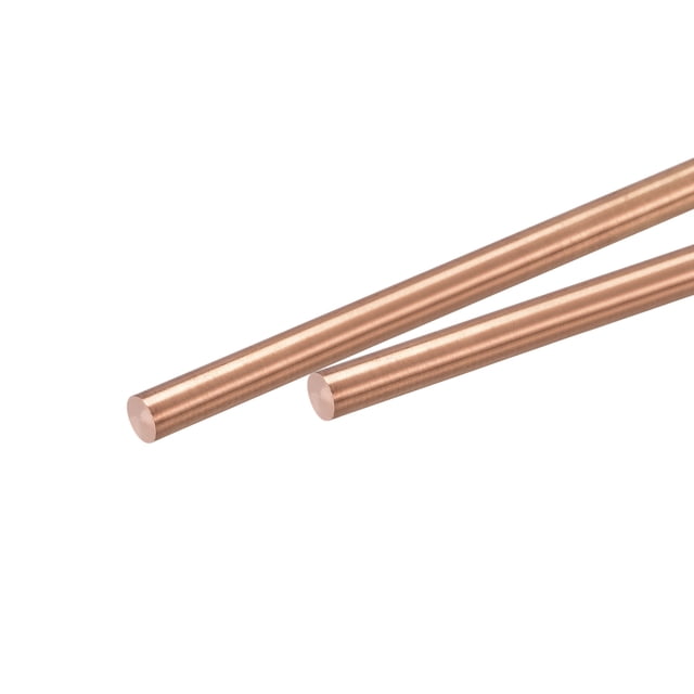 Unique Bargains 5mm Dia. 100mm Length Solid Copper Round Rod Lathe Bar Stock for DIY Craft 2pack