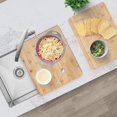 thumbnail image 2 of Azuni 18" x 16" Kitchen Sink Bamboo Cutting Board with Colander and Bowl Set A907, 2 of 10