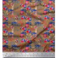 thumbnail image 1 of Soimoi Poly Georgette Fabric Women,Balloon & Firecrackers Party Print Sewing Fabric Yard 42 Inch Wide, 1 of 3