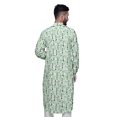 thumbnail image 4 of Atasi Kurta Traditionnel en Rayonne Imprimée à Col Mandarin pour Hommes Chemise Décontractée, 4 of 6