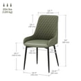 thumbnail image 3 of HOMCOM Dining Chairs Set of 2, PU Leather Kitchen Chairs with Metal Legs, 3 of 10