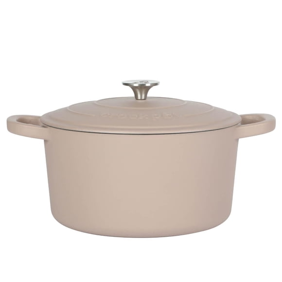 Crock-Pot Artisan 7 Qt Enameled Cast Iron Dutch Oven W/ Lid, Matte Dusty, Round