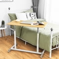 thumbnail image 3 of Bureau d'Ordinateur Goplus à Hauteur Réglable, Assis-Debout, Roulant, Table pour Cahier, Naturel, 3 of 10