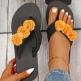 thumbnail image 4 of Dvkptbk Sandales Femmes Mode Chaussures pour Femmes Décontractées Bout Rond Talon Compensé Pantoufles Florales Sandales de Plage Chaussures pour Femmes, 4 of 7