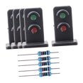 thumbnail image 1 of 5pcs 1:87 Traffic Light Ornament Table Railway Model Scenes Accessories 5Pcs 2 Lights Signal Lamps, 1 of 8