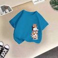 thumbnail image 4 of T-shirt d'Été à Manches Courtes et Col Rond Imprimé Mode Mignon pour Filles Juniors Petites Filles Crop Top 4t, 4 of 4
