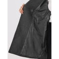 thumbnail image 4 of Allegra K Manteau Mi-Long à Manches Longues Raglan à Revers Croisé pour Femme m Gris Foncé, 4 of 5