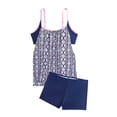 thumbnail image 4 of Cameland Women's Plus Size Conservative Lace Stitching Suit Swimming Trunks Split Swimsuit Suit, 4 of 6