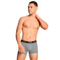 thumbnail image 4 of PUMA Men Boxer Trunks, 2-Pack - Everyday Basic Boxers 2P, Cotton Stretch, Solid Colour Black/Grey M (Medium), 4 of 7