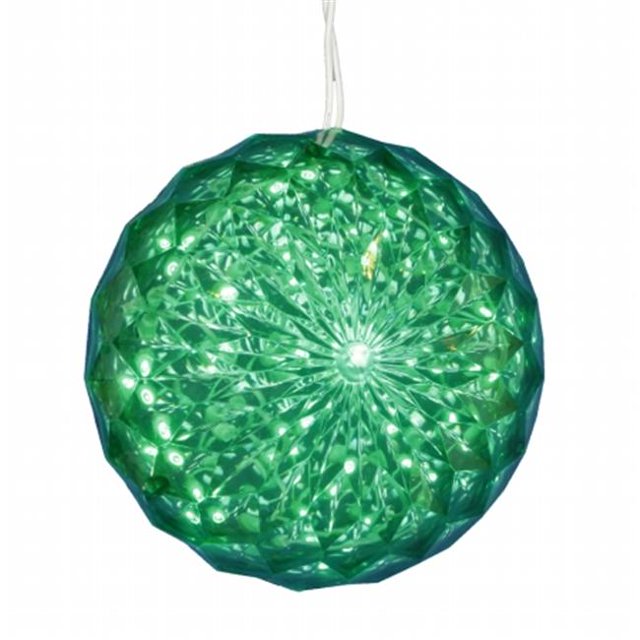 Vickerman X106604 30 Light x 6 in. LED Green Crystal Ball Outdoor