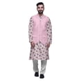 thumbnail image 1 of Atasi Ensemble Kurta Pyjama Imprimé Veste Col Mandarin Chemise Ethnique Traditionnelle, 1 of 5