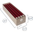 thumbnail image 3 of Northern Lights Candles - 12" 12pk Tapers - Crimson - 72795, 3 of 4