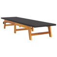 thumbnail image 2 of vidaXL Sun Loungers 2 pcs Black and Brown Poly Rattan&Solid Wood Acacia, 2 of 5