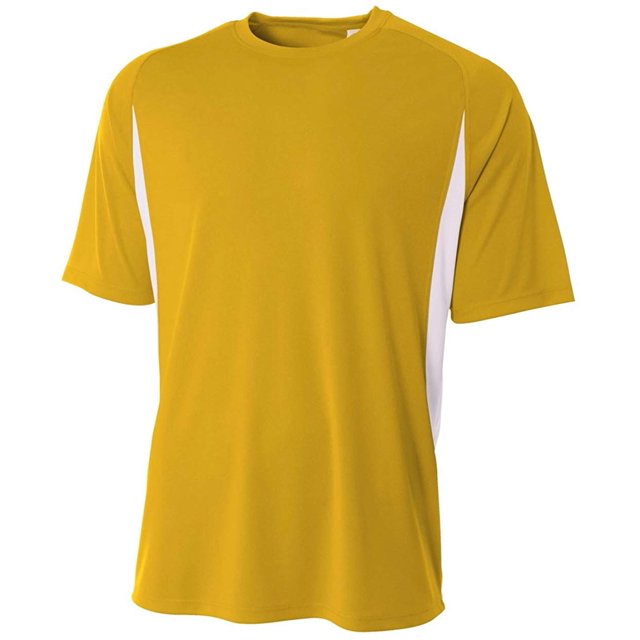 T-shirt à Manches Courtes A4 Jeune Performance de Refroidissement, Or/blanc, Grand