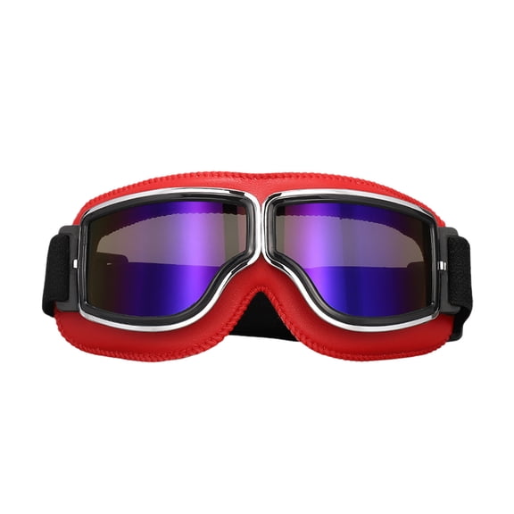 Over Glasses Motorcycle Goggles Soft Foam Padded Windproof Riding Eyewear with Adjustable Non-Slip Strap for Motorbike Riders