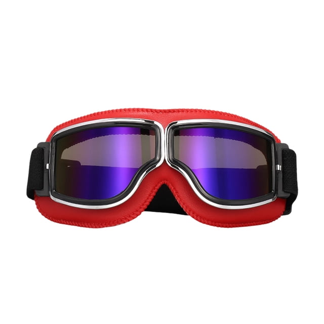 Over Glasses Motorcycle Goggles Soft Foam Padded Windproof Riding Eyewear with Adjustable Non-Slip Strap for Motorbike Riders